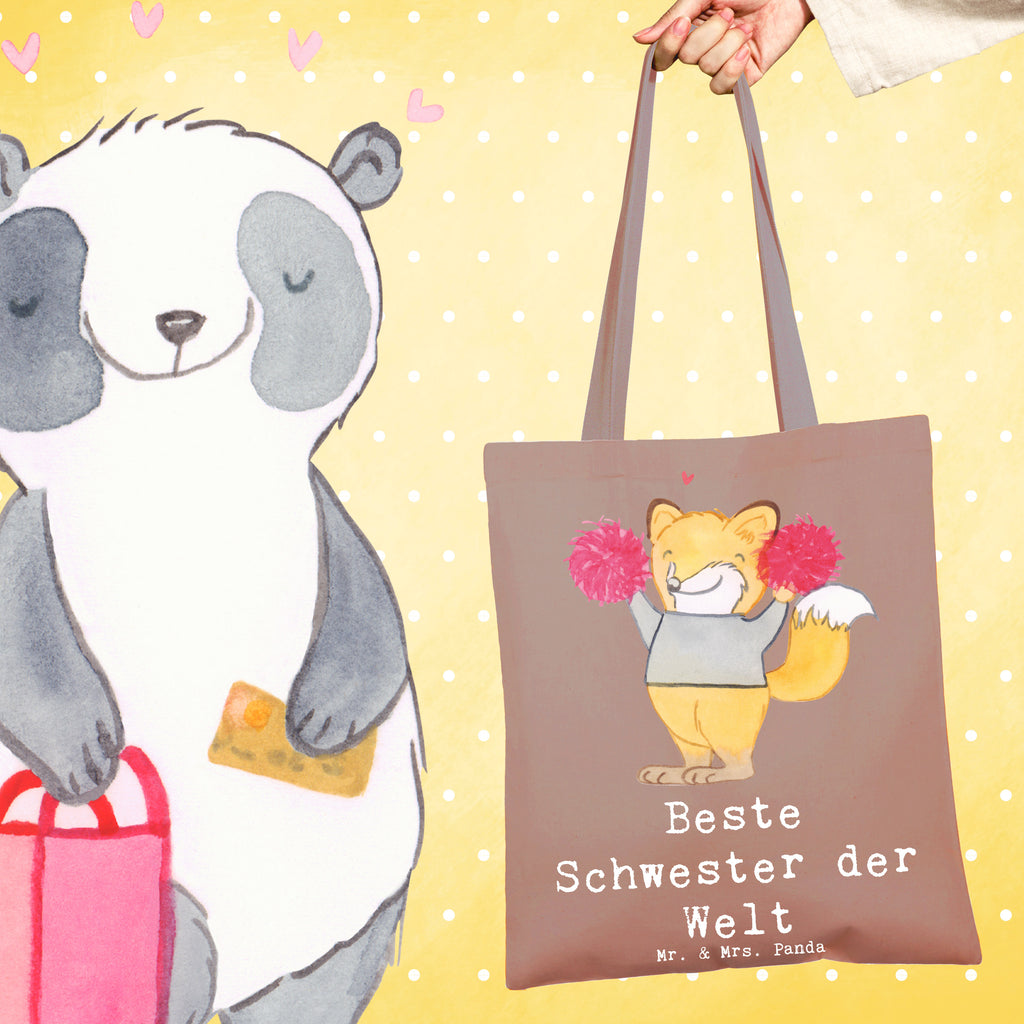 Tragetasche Fuchs Beste Schwester der Welt Shopper, Stoffbeutel, Badetasche, Strandtasche, Tasche, Einkaufstasche, Beuteltasche, Stofftasche, Jutetasche, Schultertasche, Umhängetasche, Tragetasche, Laptoptasche, Beutel, Jutebeutel, Einkaufstüte, für, Dankeschön, Geschenk, Schenken, Geburtstag, Geburtstagsgeschenk, Geschenkidee, Danke, Bedanken, Mitbringsel, Freude machen, Geschenktipp, Familie, Kleinigkeit, Sister, Schwesterherz, Beste, Schwester, Geschwister, Tochter
