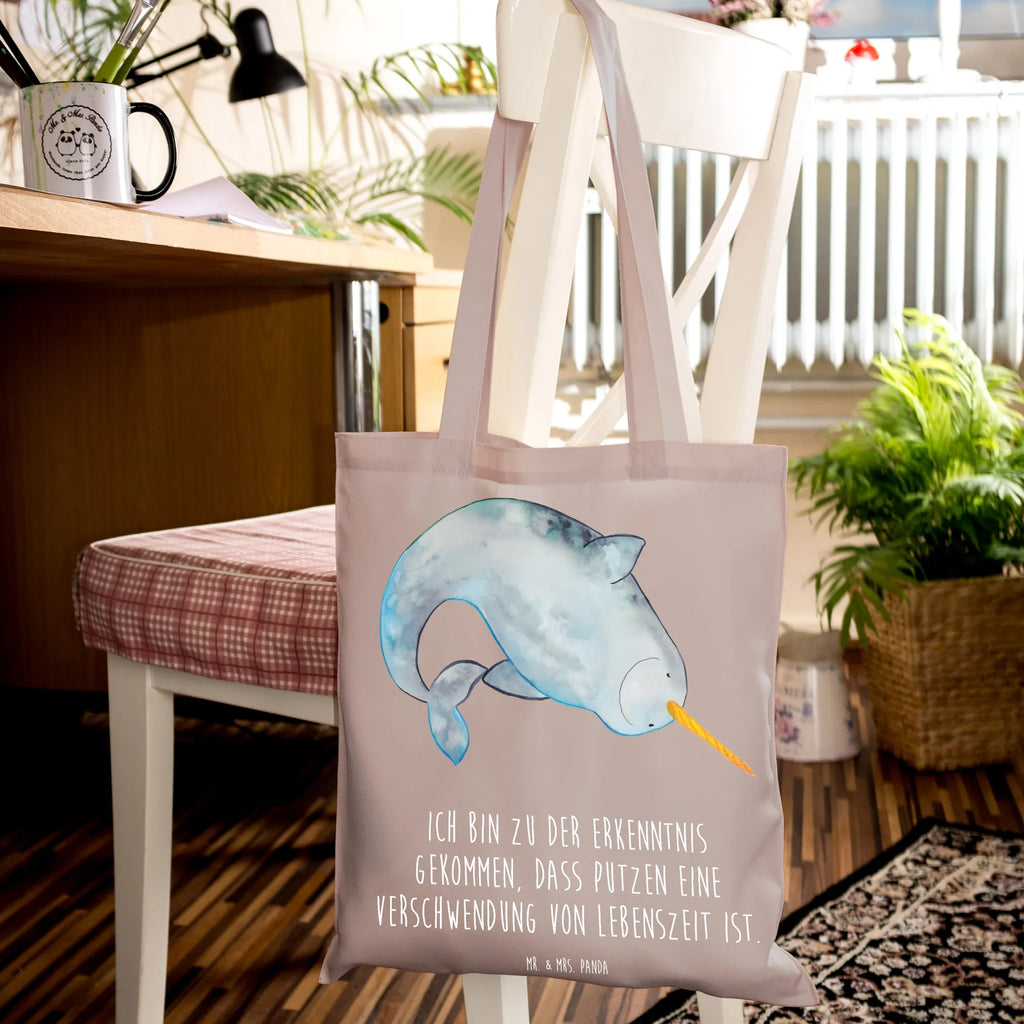 Tote bag Narwhal Beutel, Tragetasche, Einkaufstasche, Jutetasche, Beuteltasche, Schultertasche, Tasche, Shopper, Strandtasche, Jutebeutel, Laptoptasche, Badetasche, Stofftasche, Umhängetasche, Stoffbeutel, Einkaufstüte, Meerestiere, Meer, Urlaub, Kinderzimmer, Narwal, Wal, aufräumen, Junggesellin, Hausfrau, Putzen
