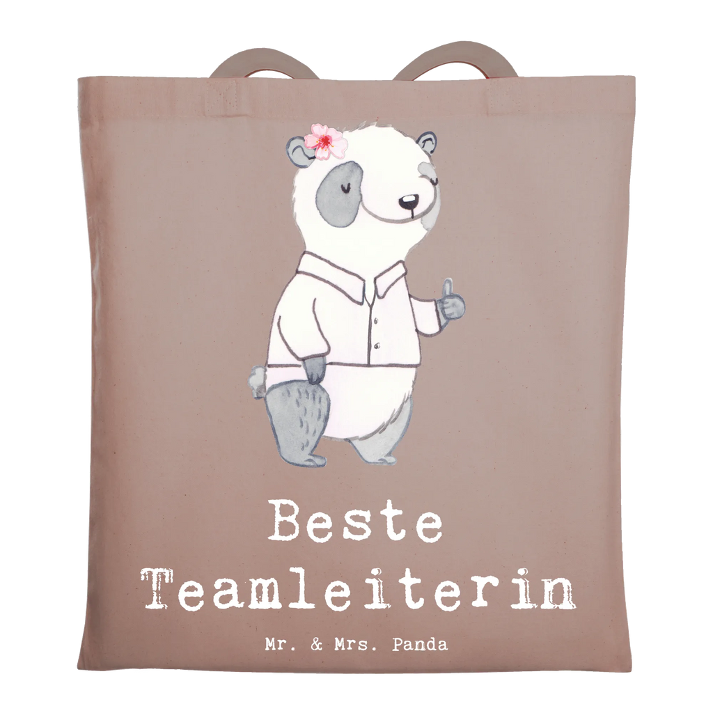 Tote bag panda Best Team Leader bag, shopping bag, pouch, shoulder bag, cotton bag, shopper, jute bag, Carrier bag, cloth bag, for, thank you, gift, giving, birthday, birthday present, gift idea, souvenir, make you happy, gift tip, farewell gift, group leader, colleague, supervisor, farewell, boss, retirement, Team leader, seminar leader, manager