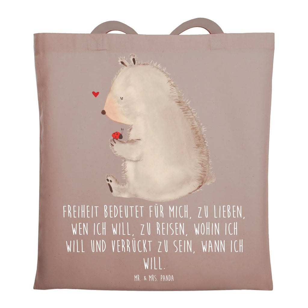 Tragetasche Bär mit Marienkäfer Strandtasche, Einkaufstasche, Badetasche, Stofftasche, Jutebeutel, Beutel, Tragetasche, Schultertasche, Umhängetasche, Einkaufstüte, Stoffbeutel, Jutetasche, Shopper, Laptoptasche, Beuteltasche, Tasche, Bär, Teddy, Teddybär, Liebe, Motivation, Freiheit, Das Leben ist schön, Marienkäfer