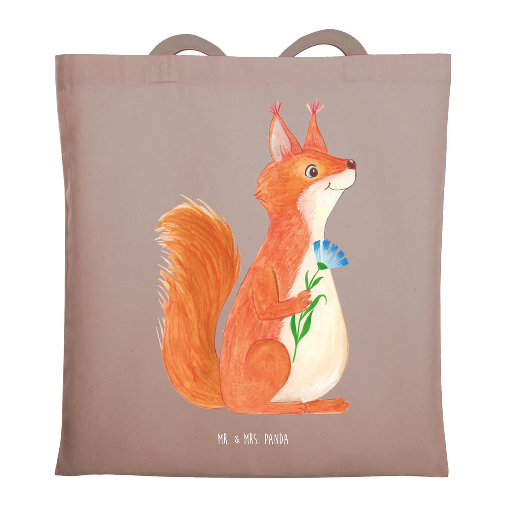 Tote bag Squirrel flower pouch, cotton bag, Carrier bag, cloth bag, shopper, bag, shoulder bag, jute bag, shopping bag, small animals, cute, funny, cute animal motives, hand drawn, small world, funny sayings, good mood, happy, gifts, gift ideas, special gifts, animal lover, card, positive saying, fun, Squirrel, laughter, saying decoration, squirrel, motivation pictures, happy saying, motivation sayings
