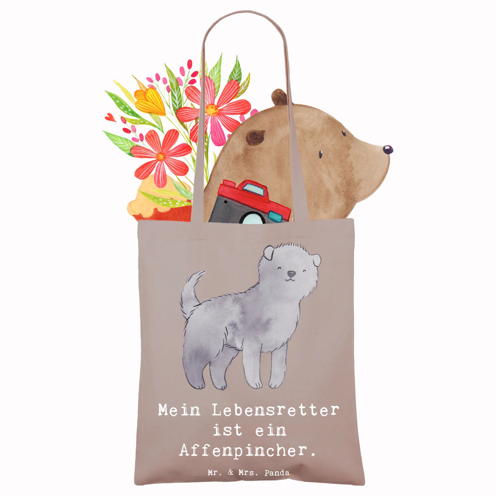 Tote bag Affenpinscher Lifesaver Stofftasche, Badetasche, Strandtasche, Shopper, Laptoptasche, Beuteltasche, Stoffbeutel, Jutebeutel, Jutetasche, Beutel, Einkaufstasche, Tasche, Umhängetasche, Schultertasche, Einkaufstüte, Tragetasche, Hund, Hunderasse, Rassehund, Hundebesitzer, Geschenk, Tierfreund, Schenken, Welpe, Affenpincher