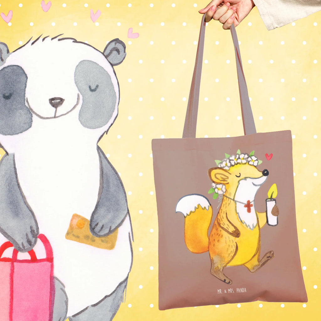 Tote bag Fox communion girl Carrier bag, shopping bag, shopper, pouch, jute bag, shoulder bag, cotton bag, bag, cloth bag, Confirmation, communion, youth consecration, confirmation gift, Communion, Girl, God, Believer, Faith, Love, Communion Gift, Communion Thank You