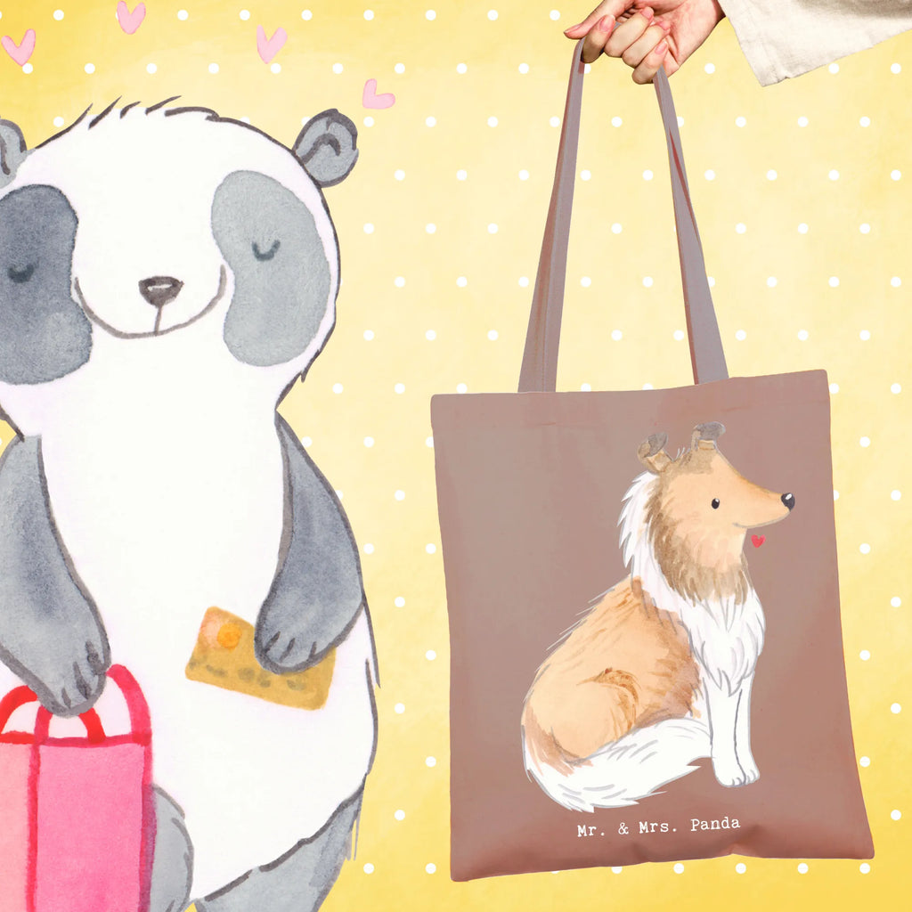 Tote bag Long-haired Collie Moment Stoffbeutel, Tasche, Laptoptasche, Einkaufstüte, Jutetasche, Schultertasche, Umhängetasche, Strandtasche, Einkaufstasche, Shopper, Tragetasche, Beutel, Stofftasche, Jutebeutel, Beuteltasche, Badetasche, Hund, Hunderasse, Rassehund, Hundebesitzer, Geschenk, Tierfreund, Schenken, Welpe, Langhaar Collie, britischer Hütehund