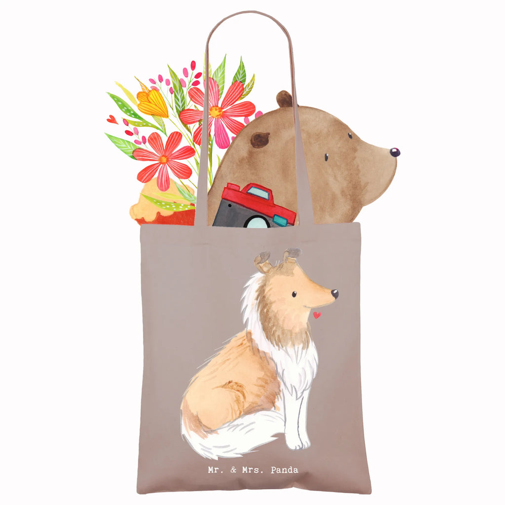 Tote bag Long-haired Collie Moment Stoffbeutel, Tasche, Laptoptasche, Einkaufstüte, Jutetasche, Schultertasche, Umhängetasche, Strandtasche, Einkaufstasche, Shopper, Tragetasche, Beutel, Stofftasche, Jutebeutel, Beuteltasche, Badetasche, Hund, Hunderasse, Rassehund, Hundebesitzer, Geschenk, Tierfreund, Schenken, Welpe, Langhaar Collie, britischer Hütehund
