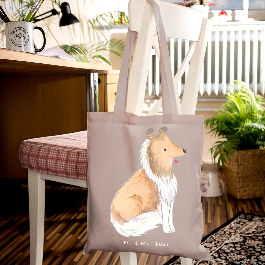 Tote bag Long-haired Collie Moment Stoffbeutel, Tasche, Laptoptasche, Einkaufstüte, Jutetasche, Schultertasche, Umhängetasche, Strandtasche, Einkaufstasche, Shopper, Tragetasche, Beutel, Stofftasche, Jutebeutel, Beuteltasche, Badetasche, Hund, Hunderasse, Rassehund, Hundebesitzer, Geschenk, Tierfreund, Schenken, Welpe, Langhaar Collie, britischer Hütehund