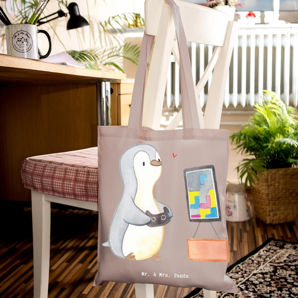 Tote bag penguin Gamble Tasche, Schultertasche, Stofftasche, Jutetasche, Beuteltasche, Shopper, Laptoptasche, Jutebeutel, Stoffbeutel, Tragetasche, Einkaufstasche, Beutel, Badetasche, Einkaufstüte, Umhängetasche, Strandtasche, Geschenk, Sport, Sportart, Hobby, Schenken, Danke, Dankeschön, Auszeichnung, Gewinn, Sportler, Zocken, Videogames, Gaming, Videospiele