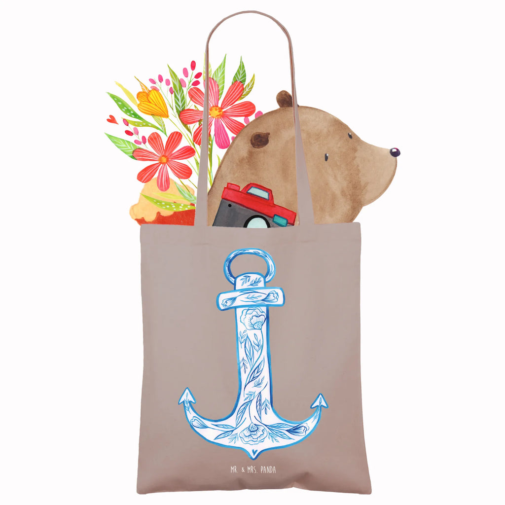Tote bag anchor Blue cloth bag, Carrier bag, shopper, cotton bag, shoulder bag, shopping bag, jute bag, pouch, bag, small animals, cute, funny, cute animal motives, hand drawn, small world, funny sayings, good mood, happy, gifts, gift ideas, special gifts, animal lover, card