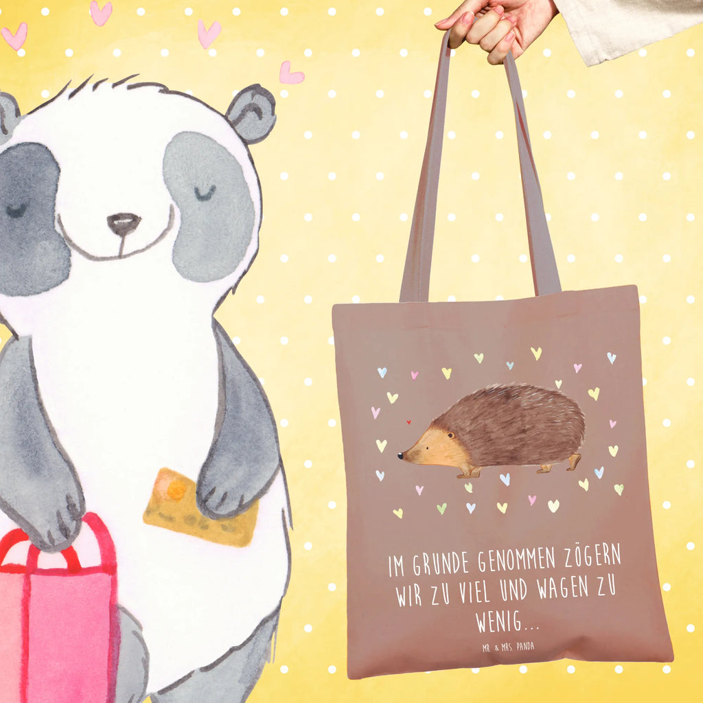 Tote bag Hedgehog hearts