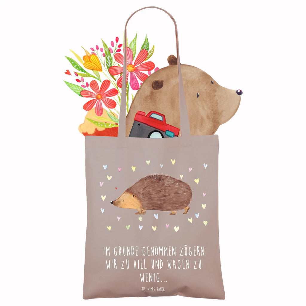 Tote bag Hedgehog hearts
