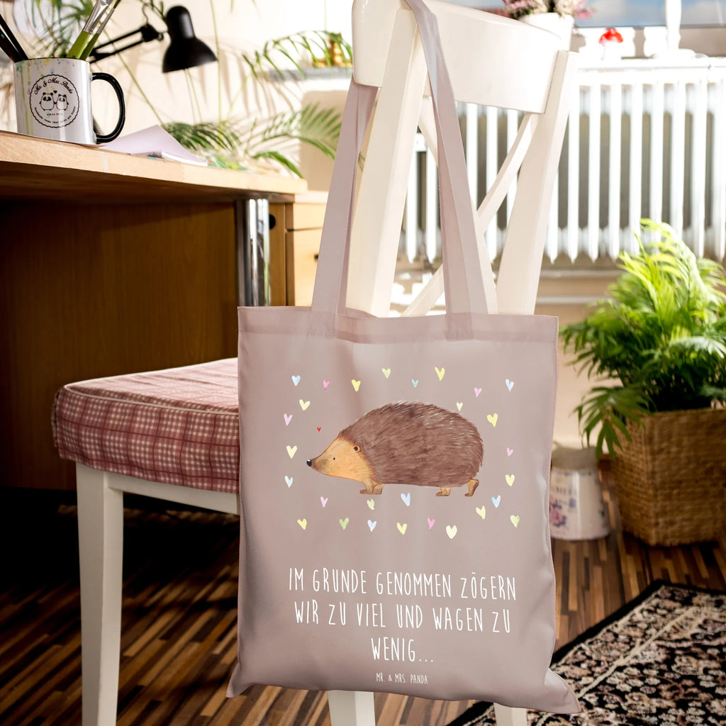 Tote bag Hedgehog hearts