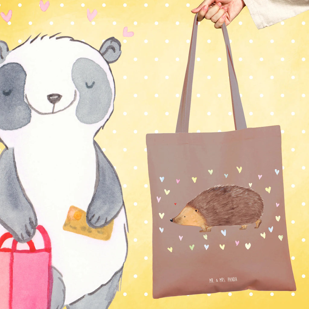 Tote bag Hedgehog hearts
