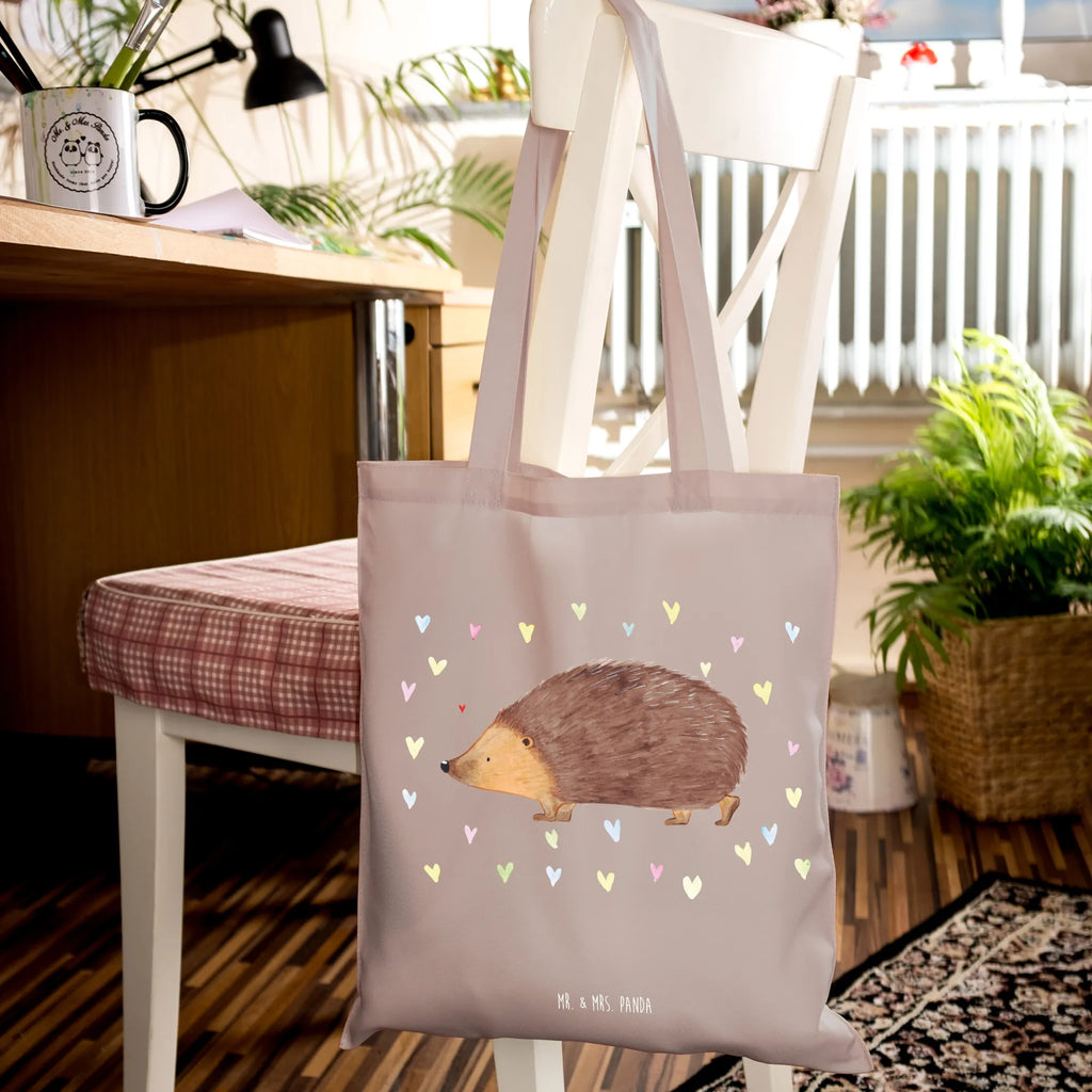 Tote bag Hedgehog hearts