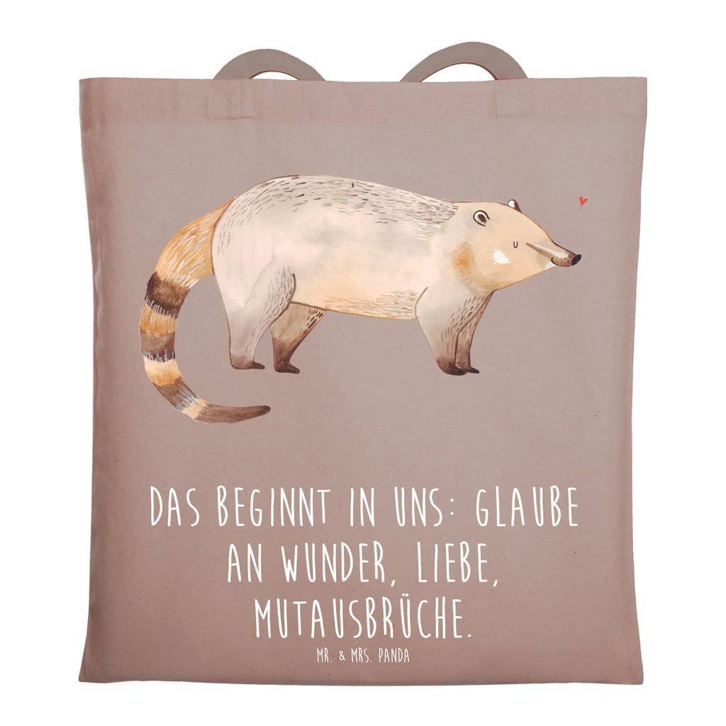 Tote bag Coati Tragetasche, Shopper, Einkaufstüte, Tasche, Strandtasche, Umhängetasche, Beuteltasche, Jutetasche, Jutebeutel, Stofftasche, Einkaufstasche, Badetasche, Beutel, Schultertasche, Laptoptasche, Stoffbeutel, Tiermotive, Gute Laune, lustige Sprüche, Tiere, Rüsselbär, Nasenbär, Bär, Nasenbären