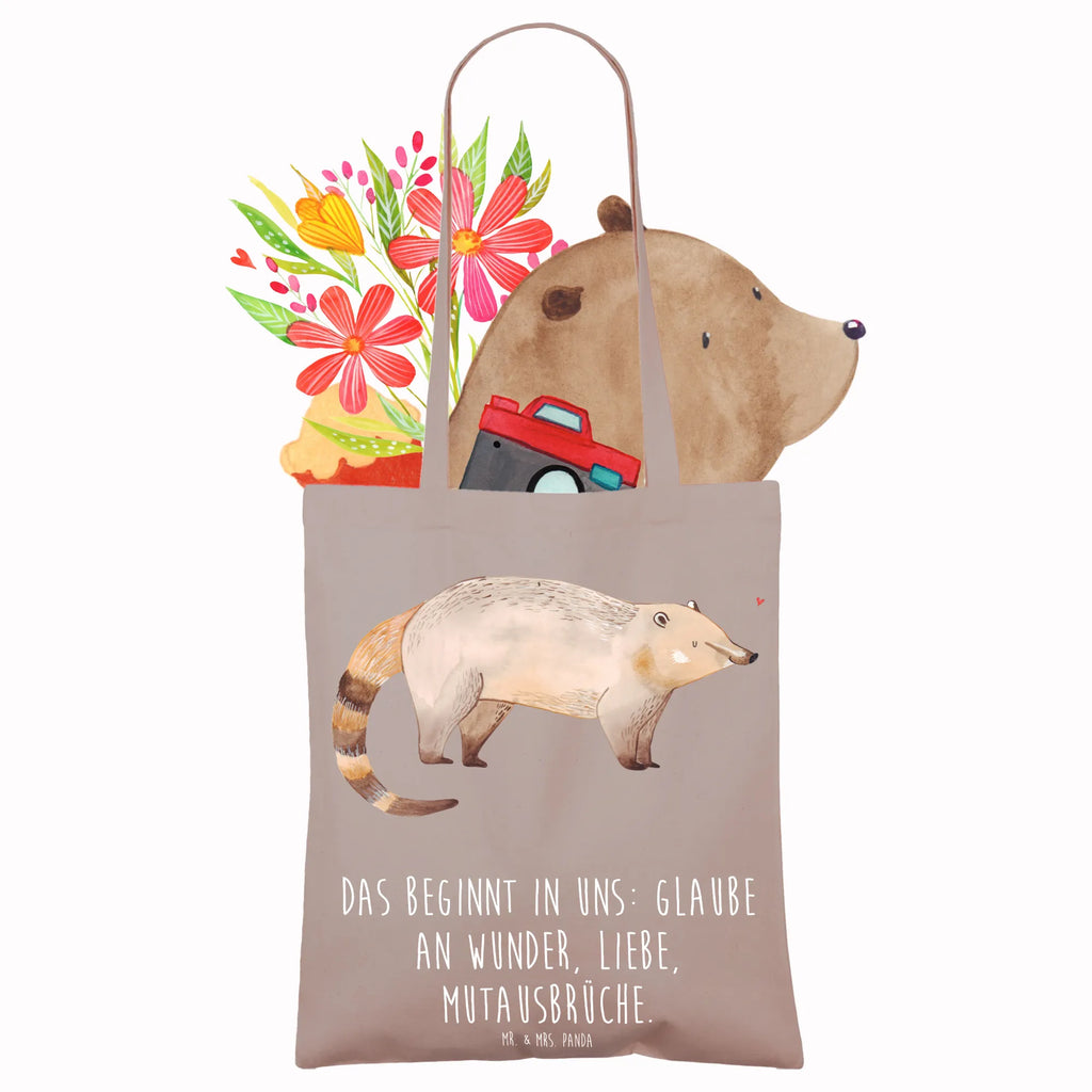 Tote bag Coati Tragetasche, Shopper, Einkaufstüte, Tasche, Strandtasche, Umhängetasche, Beuteltasche, Jutetasche, Jutebeutel, Stofftasche, Einkaufstasche, Badetasche, Beutel, Schultertasche, Laptoptasche, Stoffbeutel, Tiermotive, Gute Laune, lustige Sprüche, Tiere, Rüsselbär, Nasenbär, Bär, Nasenbären