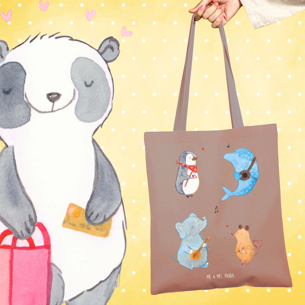Torba Wielki zespół Beuteltasche, Stoffbeutel, Tasche, Jutebeutel, Tragetasche, Beutel, Badetasche, Strandtasche, Einkaufstüte, Umhängetasche, Laptoptasche, Jutetasche, Schultertasche, Einkaufstasche, Stofftasche, Shopper, Tiermotive, Gute Laune, lustige Sprüche, Tiere, Hund, Gitarre, Musikanten, Maus, Elefant, Triangel, Musik, Pinguin, Band, Delfin