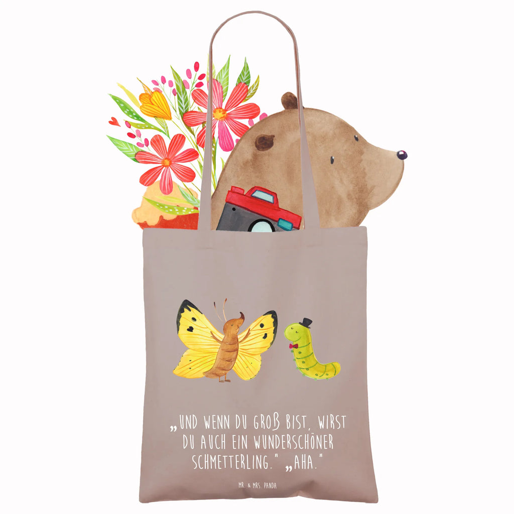 Tote bag Caterpillar butterfly jute bag, cotton bag, shopping bag, bag, shoulder bag, pouch, Carrier bag, cloth bag, shopper, small animals, cute, funny, cute animal motives, hand drawn, small world, funny sayings, good mood, happy, gifts, gift ideas, special gifts, animal lover, card, butterfly, growing up, cocoon, hat, lemon butterfly, beauty, development, Caterpillar