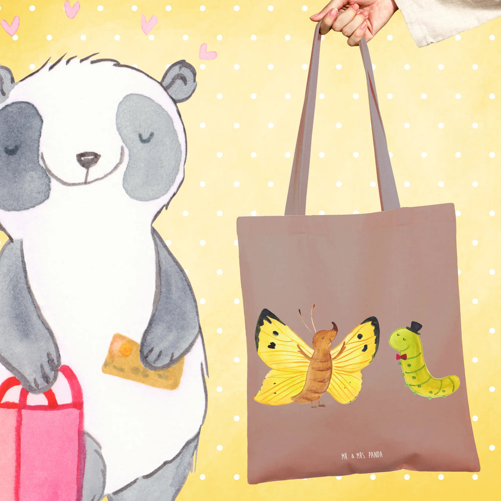 Tote bag Caterpillar butterfly jute bag, cotton bag, shopping bag, bag, shoulder bag, pouch, Carrier bag, cloth bag, shopper, small animals, cute, funny, cute animal motives, hand drawn, small world, funny sayings, good mood, happy, gifts, gift ideas, special gifts, animal lover, card, butterfly, growing up, cocoon, hat, lemon butterfly, beauty, development, Caterpillar