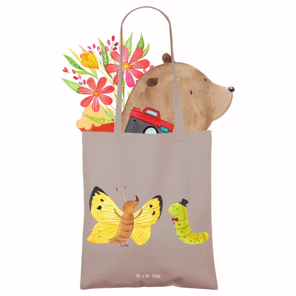 Tote bag Caterpillar butterfly jute bag, cotton bag, shopping bag, bag, shoulder bag, pouch, Carrier bag, cloth bag, shopper, small animals, cute, funny, cute animal motives, hand drawn, small world, funny sayings, good mood, happy, gifts, gift ideas, special gifts, animal lover, card, butterfly, growing up, cocoon, hat, lemon butterfly, beauty, development, Caterpillar