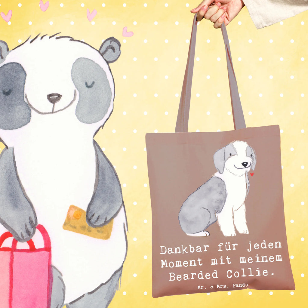 Tote bag Bearded Collie moment Shopper, Jutetasche, Beutel, Laptoptasche, Tasche, Stoffbeutel, Einkaufstüte, Tragetasche, Jutebeutel, Stofftasche, Schultertasche, Strandtasche, Beuteltasche, Einkaufstasche, Umhängetasche, Badetasche, Hund, Hunderasse, Rassehund, Hundebesitzer, Geschenk, Tierfreund, Schenken, Welpe, Bearded Collie, britischer Hütehund