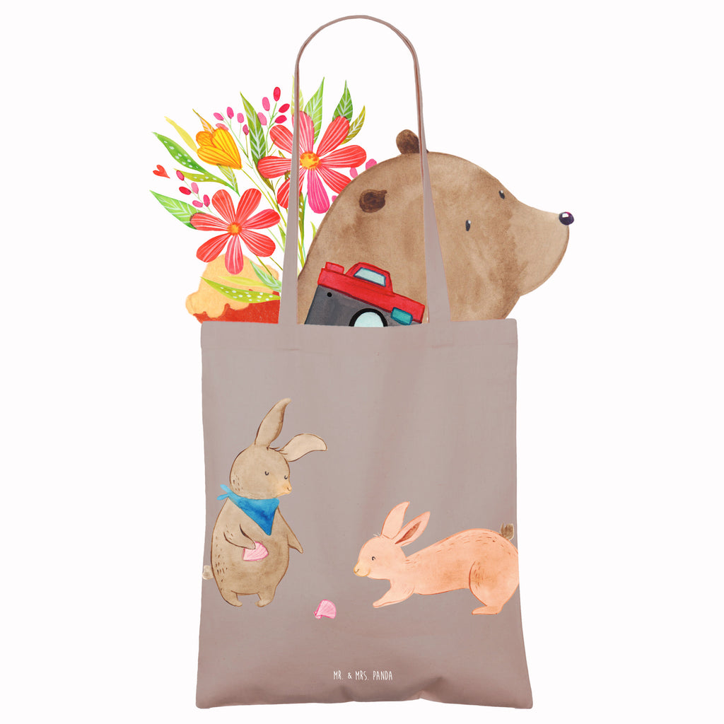 Tote bag Bunnies with seashell shopper, pouch, cotton bag, shopping bag, Carrier bag, jute bag, bag, cloth bag, shoulder bag, Family, Father's Day, Mother's Day, brother, sister, Mom, Dad, sea, girlfriend, best friends, BFF, rabbits, shells, best friend, girlfriends, collecting shells
