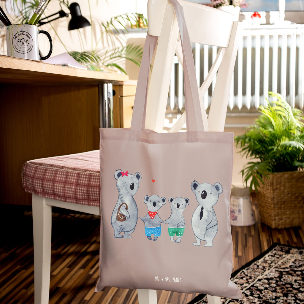 Tote bag Koala family with two kids shopper, shoulder bag, pouch, jute bag, cotton bag, shopping bag, Carrier bag, bag, cloth bag, Family, Father's Day, Mother's Day, brother, sister, Mom, Dad, family life, family, koala family, favourite family, family time, koala, koala bear, best family