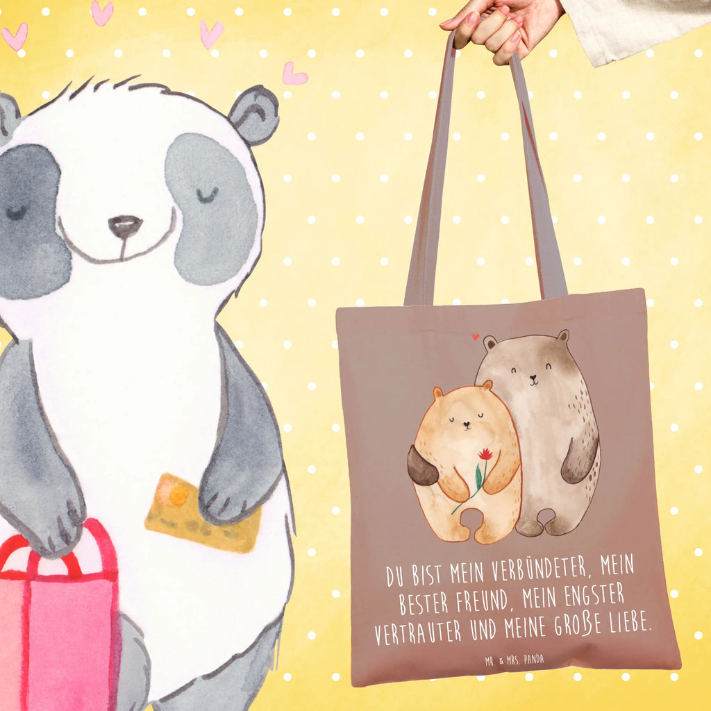Tote bag Bears in love