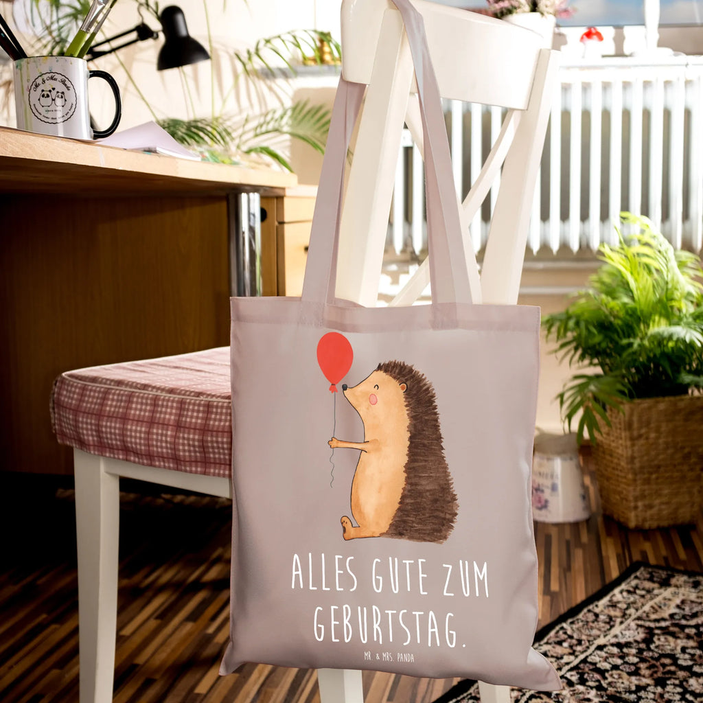 Tragetasche Igel Luftballon Jutetasche, Einkaufstasche, Stoffbeutel, Schultertasche, Laptoptasche, Beuteltasche, Tasche, Umhängetasche, Badetasche, Shopper, Stofftasche, Jutebeutel, Einkaufstüte, Tragetasche, Strandtasche, Beutel, Tiermotive, Gute Laune, lustige Sprüche, Tiere, Geburtstagskind, Geburtstag, Happy Birthday, Herzlichen Glückwunsch, Ballon, Glückwunsch, Igel