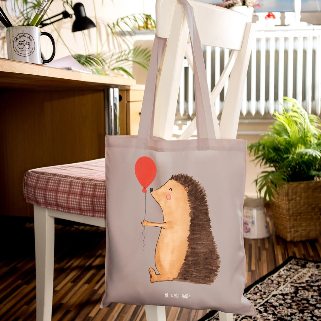 Tragetasche Igel Luftballon Jutetasche, Einkaufstasche, Stoffbeutel, Schultertasche, Laptoptasche, Beuteltasche, Tasche, Umhängetasche, Badetasche, Shopper, Stofftasche, Jutebeutel, Einkaufstüte, Tragetasche, Strandtasche, Beutel, Tiermotive, Gute Laune, lustige Sprüche, Tiere, Geburtstagskind, Geburtstag, Happy Birthday, Herzlichen Glückwunsch, Ballon, Glückwunsch, Igel