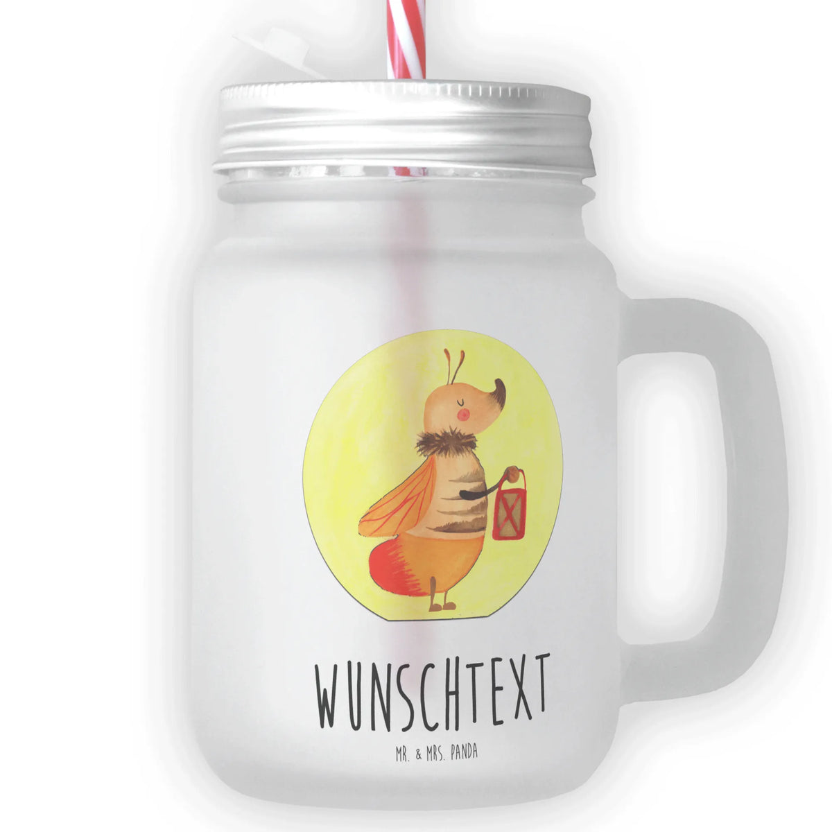Personalised mason jar drinking glass Firefly small animals, cute, funny, cute animal motives, hand drawn, small world, funny sayings, good mood, happy, gifts, gift ideas, special gifts, animal lover, card, glowworm, magic, love saying, marriage proposal, favourite person, anniversary, love, glow, engagement, butterfly, proof of love