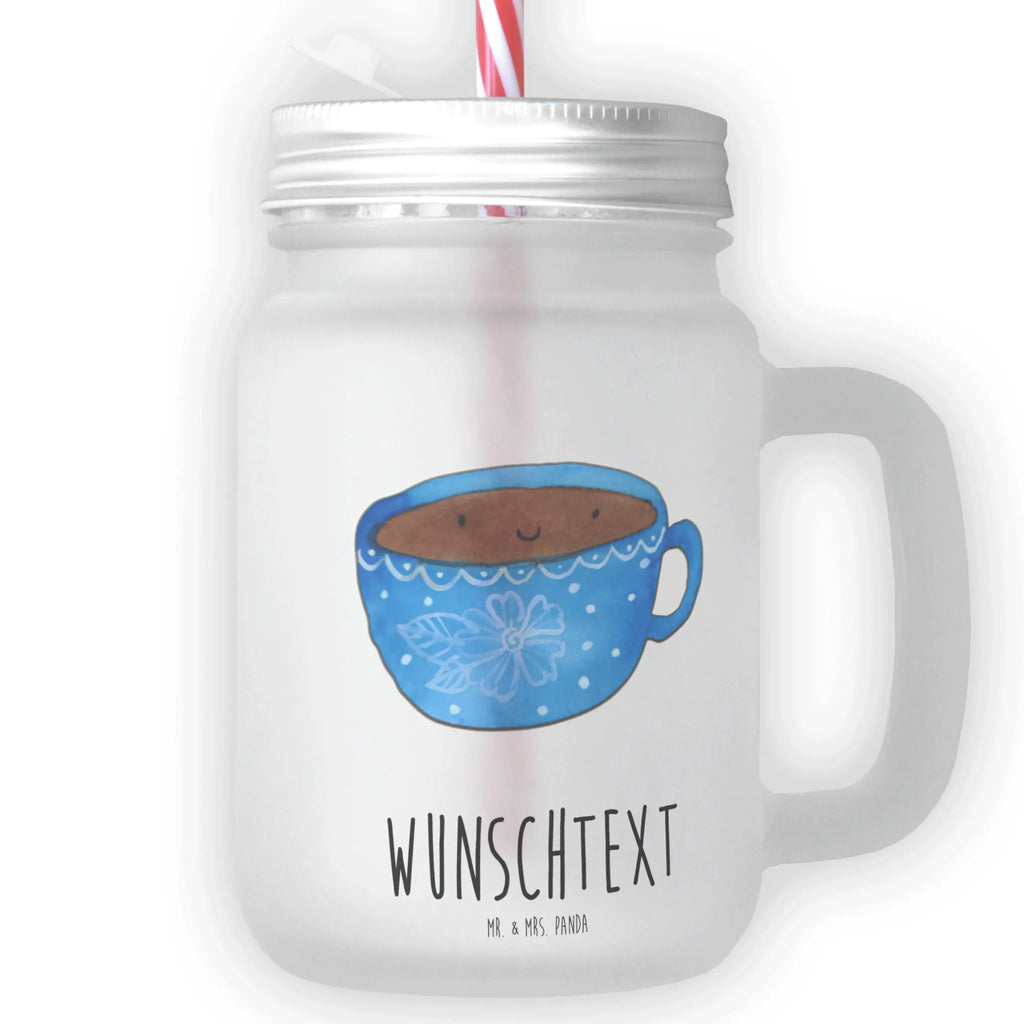 Personalizowany szklany słoik Mason Jar Kawa kubek Motywy zwierzęce, dobra energia, zabawne powiedzonka, zwierzęta