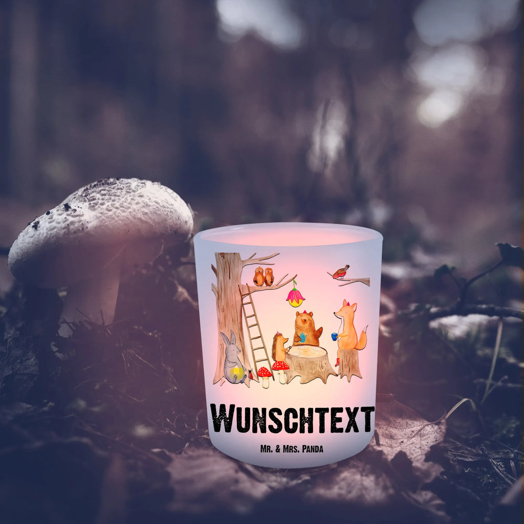 Personalised lantern forest animals picnic small animals, cute, funny, cute animal motives, hand drawn, small world, funny sayings, good mood, happy, gifts, gift ideas, special gifts, animal lover, card, hare, picnic, fox, hedgehog, mouse, squirrel, forest, forest animals