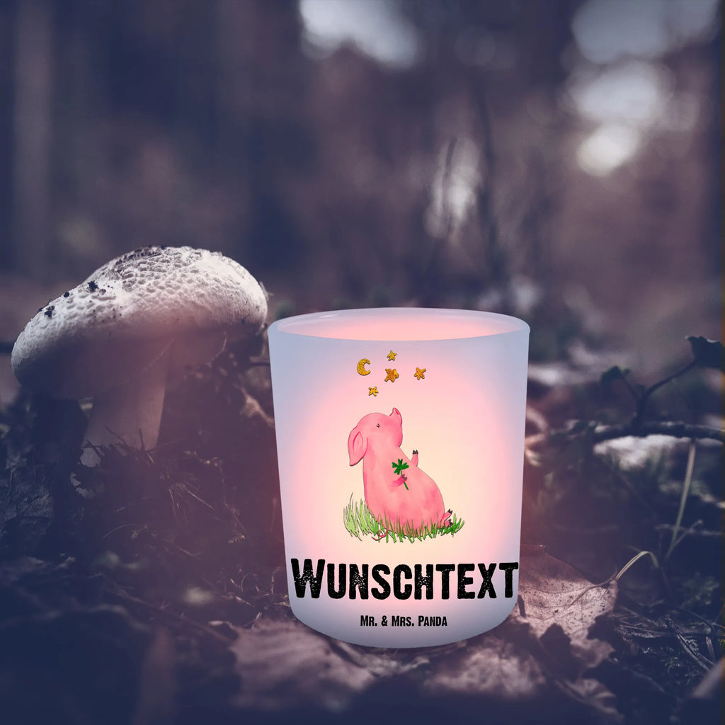 Personalised lantern Pig Luck small animals, cute, funny, cute animal motives, hand drawn, small world, funny sayings, good mood, happy, gifts, gift ideas, special gifts, animal lover, card, dreams, Lucky bastard. Luck, lucky charm, motivation, asterisks, goals, pig, stars, piglet