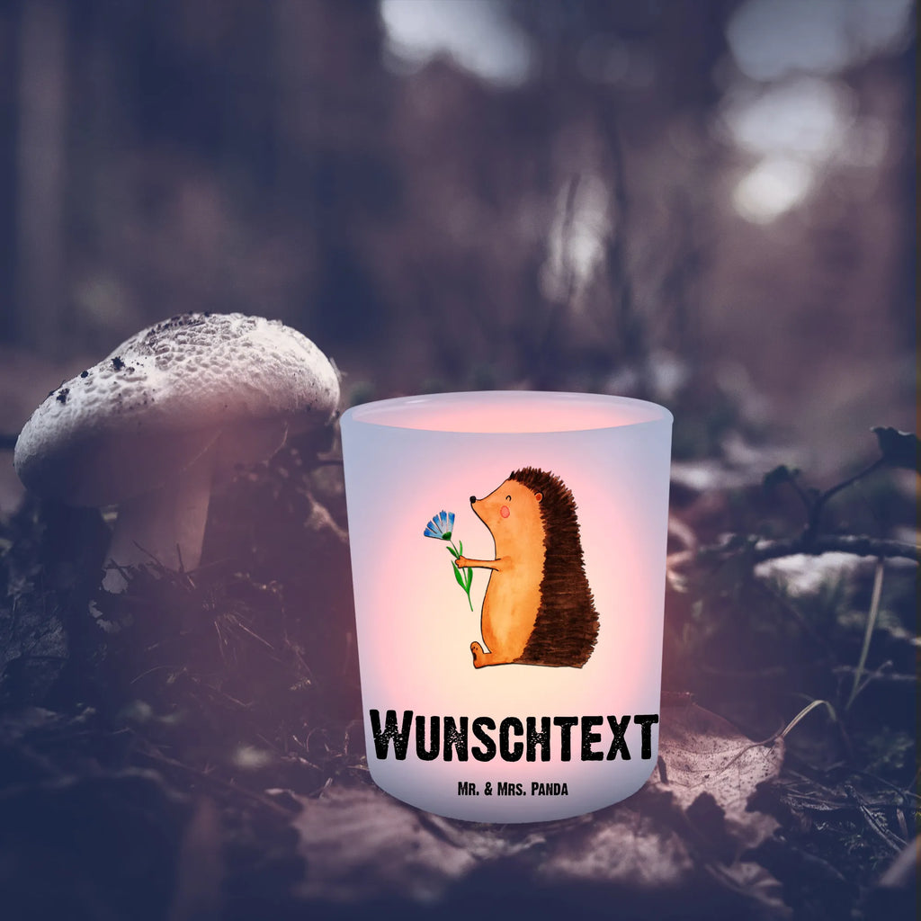 Personalised lantern Hedgehog Flower small animals, cute, funny, cute animal motives, hand drawn, small world, funny sayings, good mood, happy, gifts, gift ideas, special gifts, animal lover, card, recovery wishes, visit, get well soon, hospital, hedgehog, illness, sick