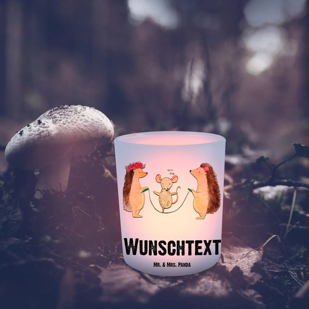 Personalised lantern Hedgehog skipping small animals, cute, funny, cute animal motives, hand drawn, small world, funny sayings, good mood, happy, gifts, gift ideas, special gifts, animal lover, card, rope skipping, mouse, hedgehog, children, kindergarten