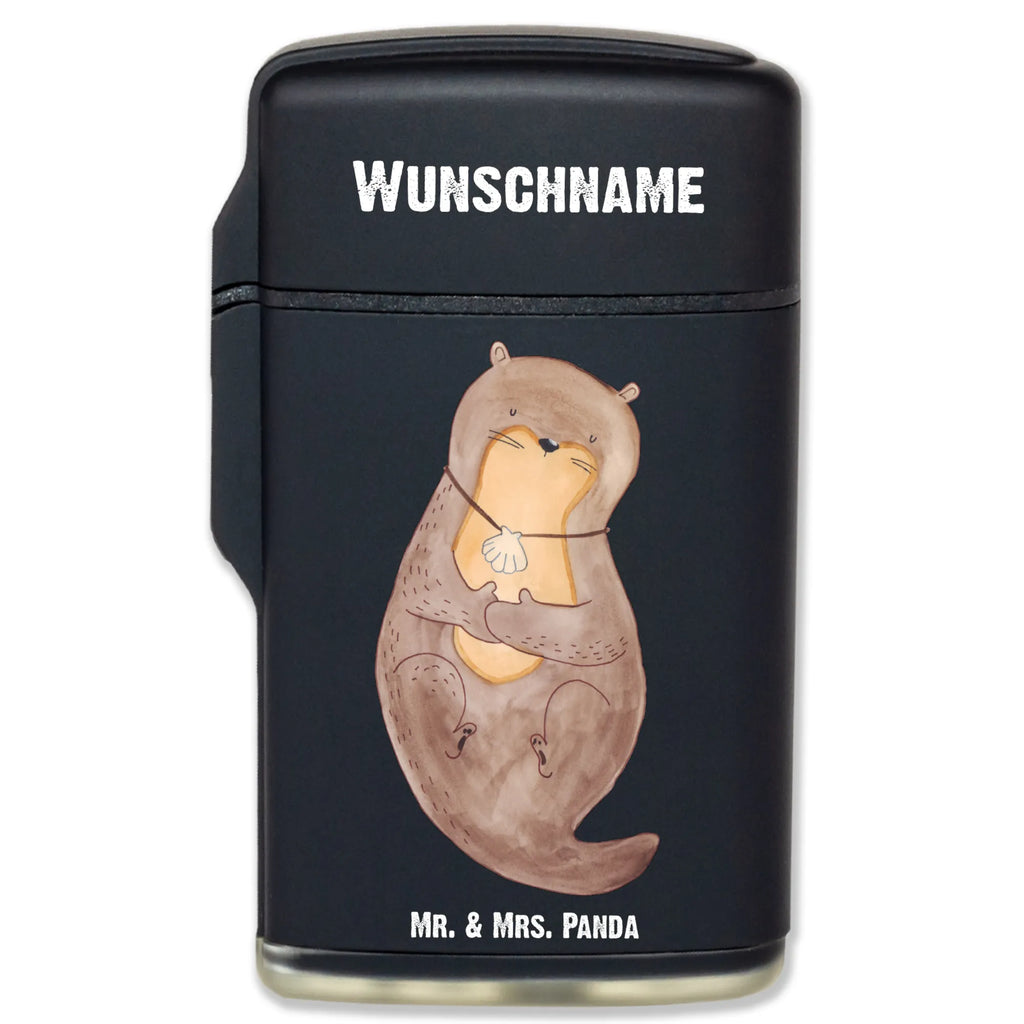 Personalised lighter otter shell otter, marten, sea otter, European otter, water mammal, aquatic animal, baby otter, predator, water, otter gifts, animal lover, gift ideas for animal lovers, animal, mammal, water animal, gifts for people in love, office, brooding, dreaming, daydreaming, otter love, motivation