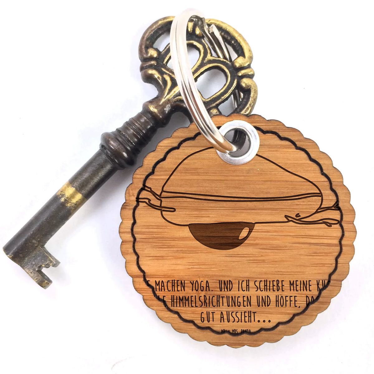 Wavy key ring avocado yoga