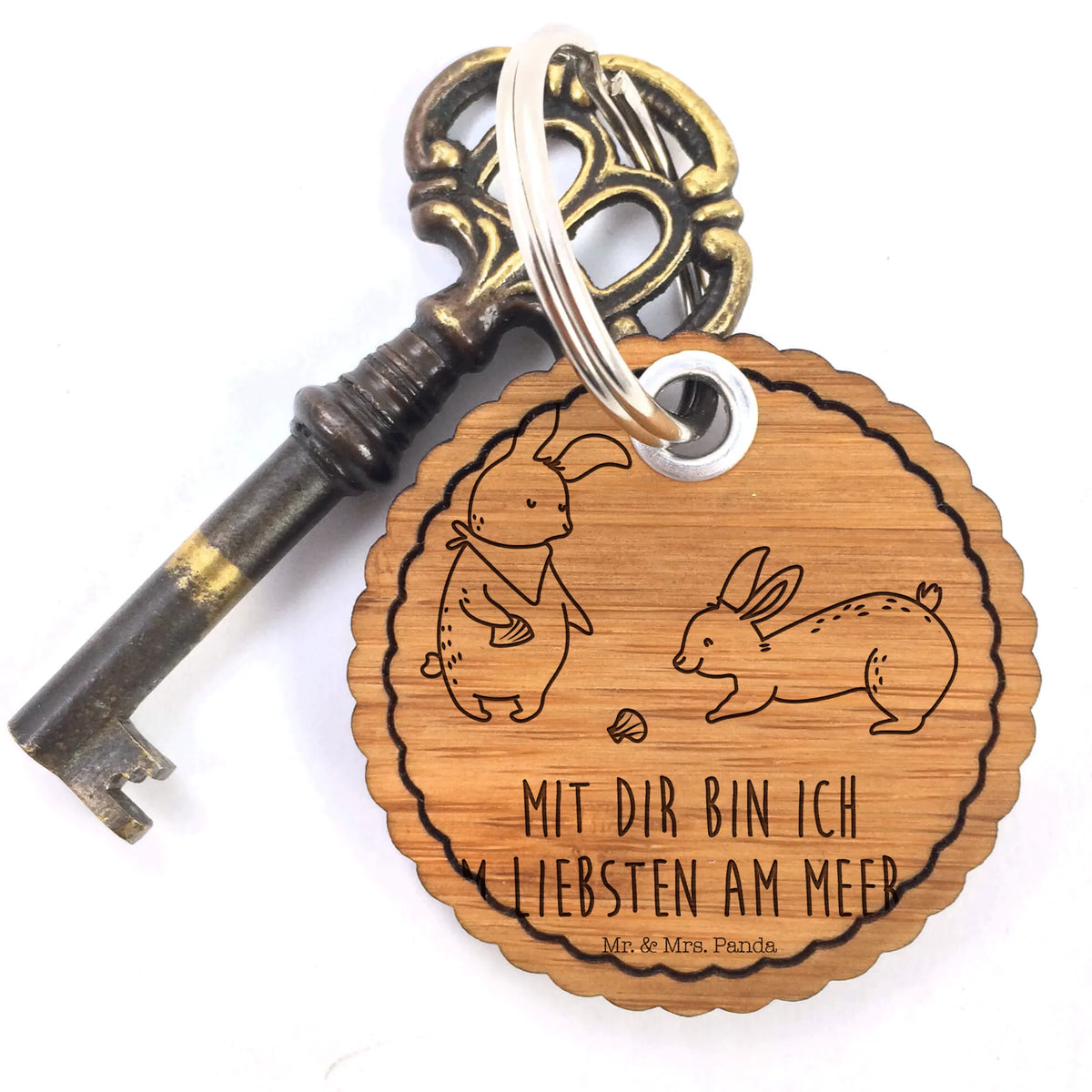 Wavy key ring Bunnies with seashell pendant, key ring, lucky charm, bag pendant, keychain, Family, Father's Day, Mother's Day, brother, sister, Mom, Dad, girlfriends, sea, rabbits, BFF, girlfriend, best friend, collecting shells, best friends, shells