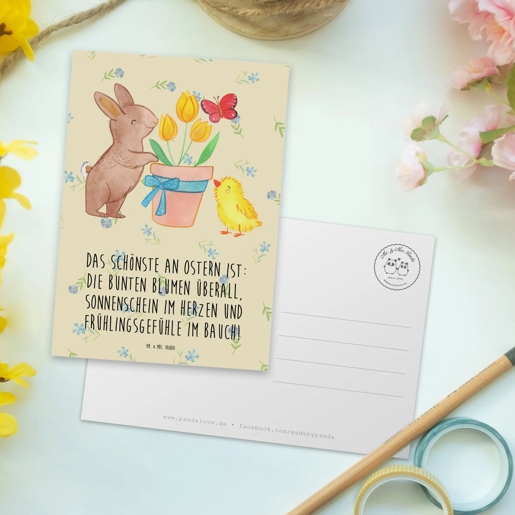Postcard Rabbit Chick paper, card, gift, invitation card, postcards, invitation, Postcard, gift card, letter, Easter, Easter bunny