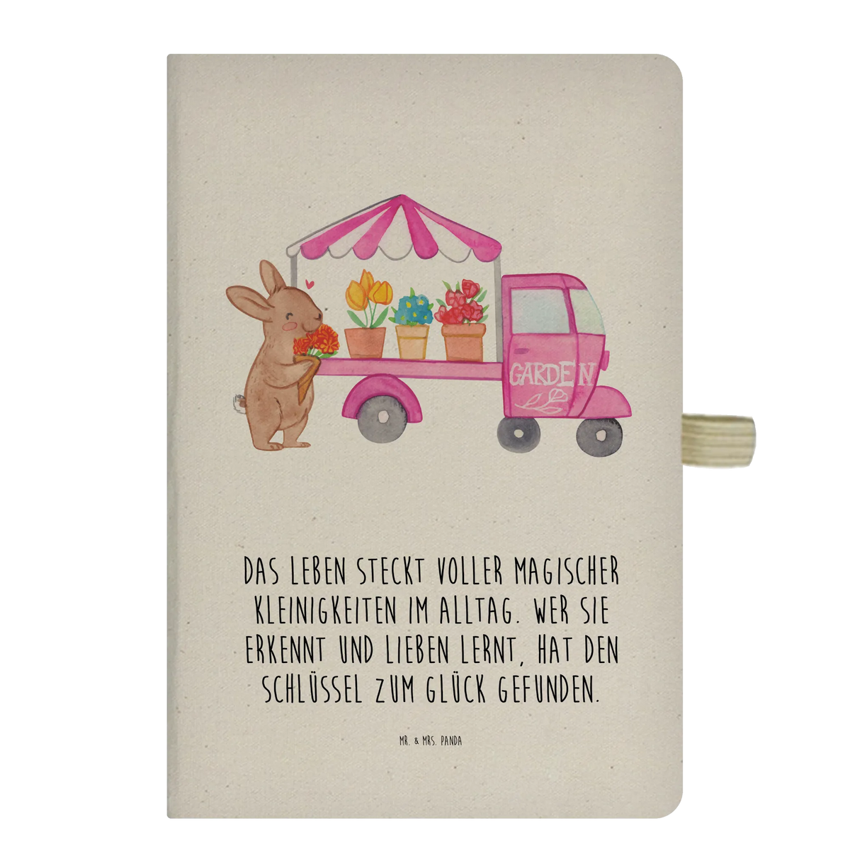 Cotton notebook Easter Bunny Flower cart sketchbook, entry book, notepad, diary, writing book, notebook, address book, journal, notes, Easter, Easter bunny