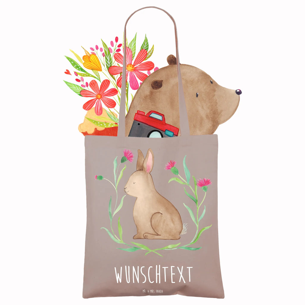 Personalised tote bag Hare Sit Easter, Easter bunny, Easter greetings, Easter flower, Hare, Happy Easter, Rabbit, Love, Greetings