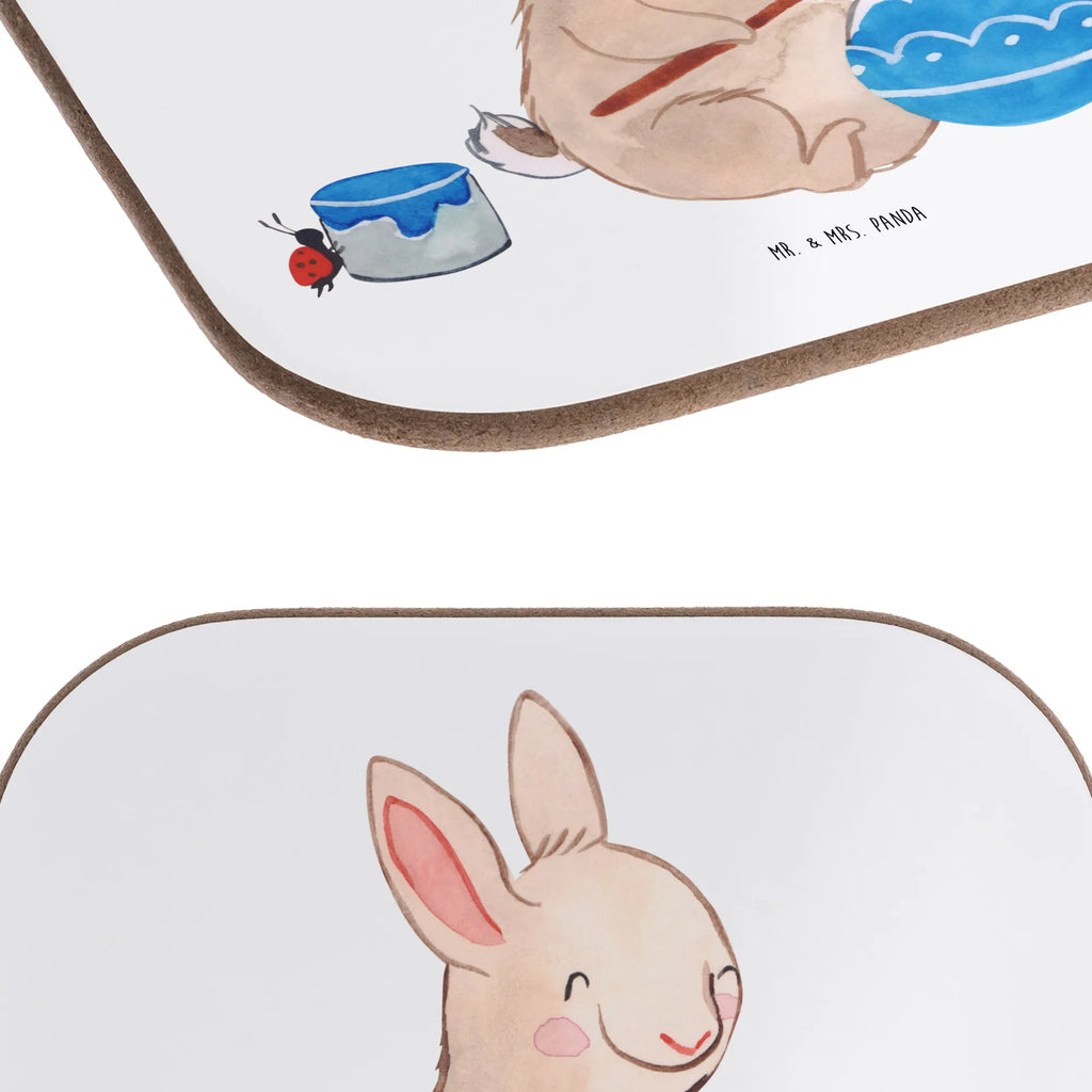 Square coaster Hare ladybug glass coasters, gifts, Coasters, breakfast, party, presents, gift, Easter, Easter bunny, bunny, Easter presents, spring fever, Easter greetings, spring greetings, Easter eggs, painting eggs, spring, picnicking