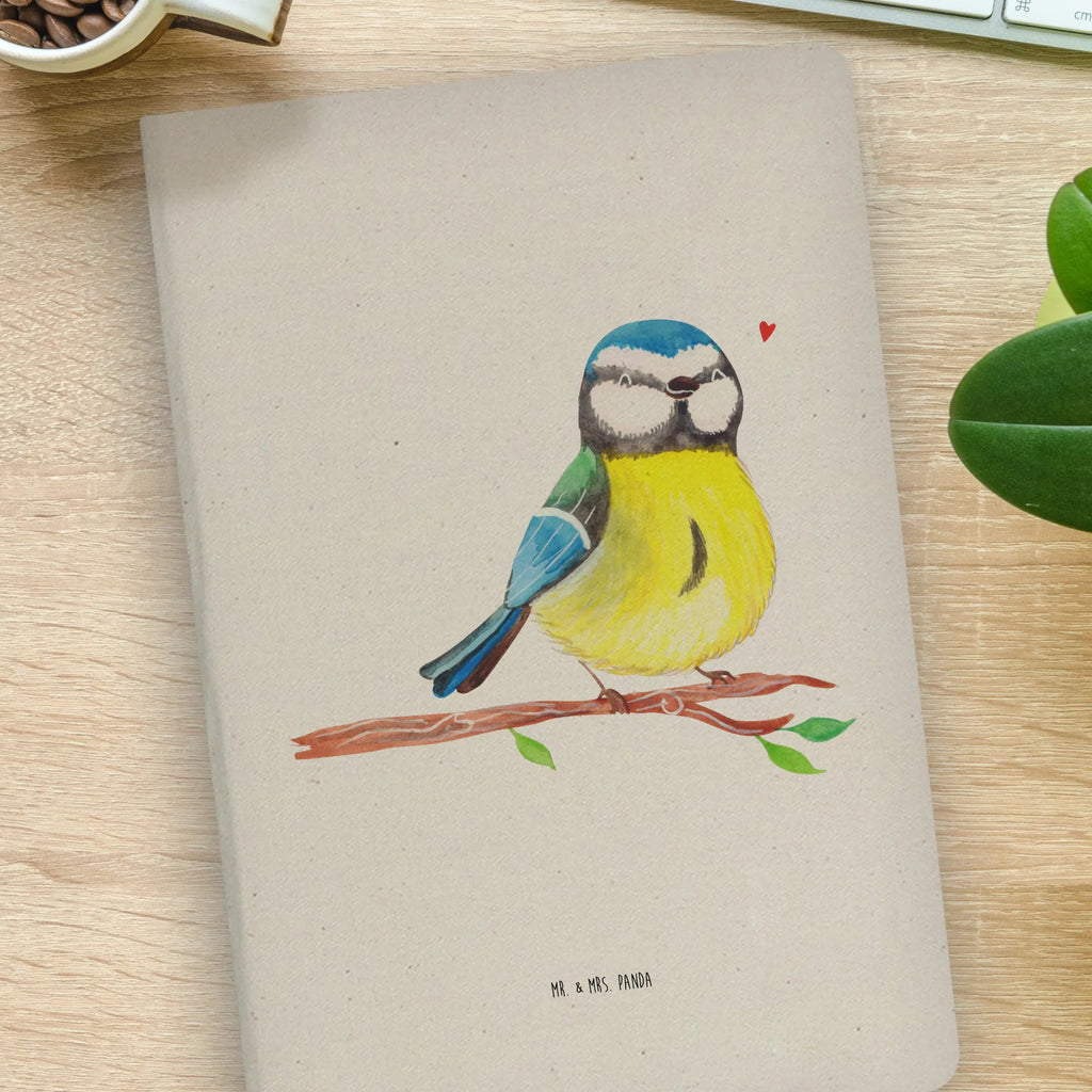 Bawełniany notatnik DIN A4 ptak modraszek Notizen, Eintragebuch, Tagebuch, Notizblock, Adressbuch, Journal, Kladde, Skizzenbuch, Notizheft, Schreibbuch, Schreibheft, Ostern, Osterhase, Ostergeschenke, Osternest, Osterdeko, Geschenke zu Ostern, Ostern Geschenk, Ostergeschenke Kinder, Ostern Kinder, Ostergrüße, Blaumeise, Vogel, liebe Grüße, Frühling, Frühlingsgefühle, Osterzeit