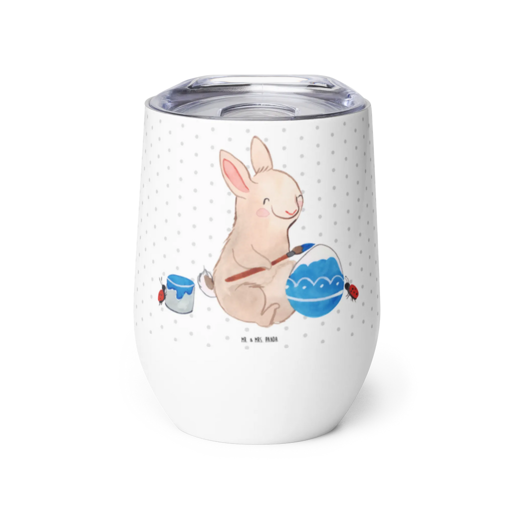 Wine cup Hare ladybug portable wine cup, hot drinks, wine travel tumbler, wine goblet, wine tumbler, premium wine tumbler, wine glasses, mulled wine cup, insulated tumbler, stemless wine glasses, drinking cup, Easter, Easter bunny, bunny, Easter presents, spring fever, spring, picnicking, painting eggs, spring greetings, Easter greetings, Easter eggs