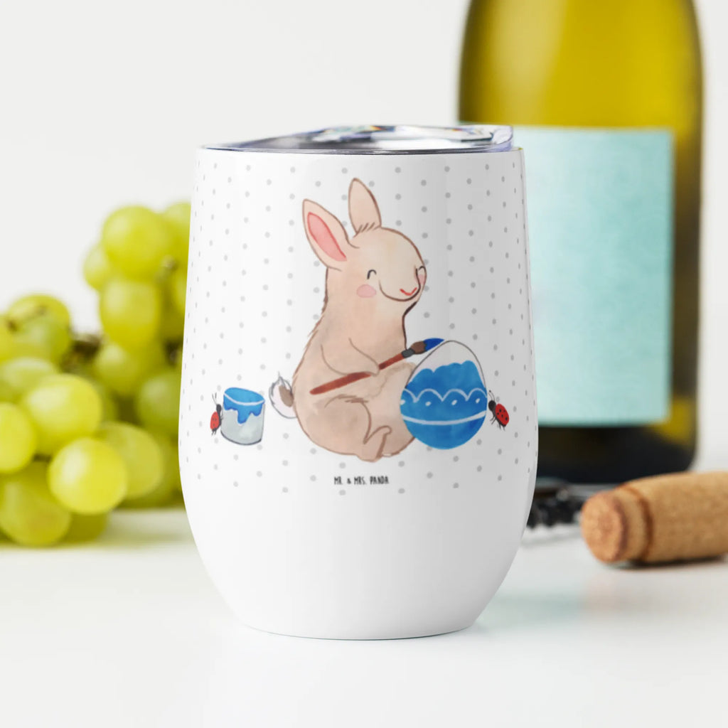 Wine cup Hare ladybug portable wine cup, hot drinks, wine travel tumbler, wine goblet, wine tumbler, premium wine tumbler, wine glasses, mulled wine cup, insulated tumbler, stemless wine glasses, drinking cup, Easter, Easter bunny, bunny, Easter presents, spring fever, spring, picnicking, painting eggs, spring greetings, Easter greetings, Easter eggs
