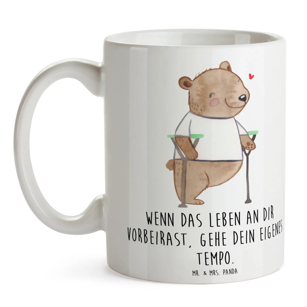 Tasse Bär Beinamputation Tasse, Keramiktasse, Tasse mit Motiven, Teetasse, Kaffeetasse, Bürotasse, Geschenktasse, Tasse mit Zitaten, Porzellantasse, Bär, Beinamputation, Amputation