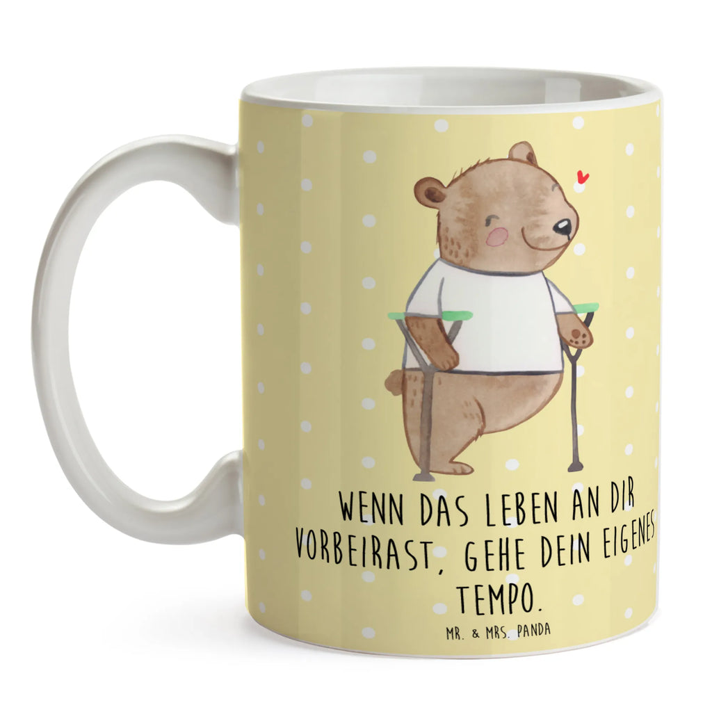 Tasse Bär Beinamputation Tasse, Keramiktasse, Tasse mit Motiven, Teetasse, Kaffeetasse, Bürotasse, Geschenktasse, Tasse mit Zitaten, Porzellantasse, Bär, Beinamputation, Amputation