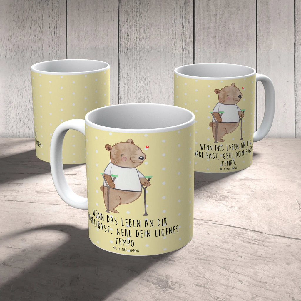 Tasse Bär Beinamputation Tasse, Keramiktasse, Tasse mit Motiven, Teetasse, Kaffeetasse, Bürotasse, Geschenktasse, Tasse mit Zitaten, Porzellantasse, Bär, Beinamputation, Amputation
