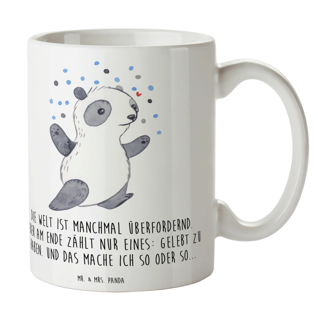 Tasse Panda Bipolar Teetasse, Kaffeetasse, Keramiktasse, Porzellantasse, Tasse mit Zitaten, Geschenktasse, Tasse mit Motiven, Tasse, Bürotasse, Bipolare Störung, Panda, bipolar