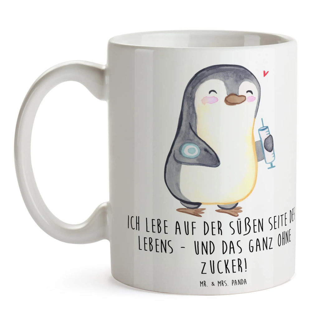 Tasse Pinguin Diabetes Tasse mit Motiven, Teetasse, Kaffeetasse, Porzellantasse, Keramiktasse, Geschenktasse, Bürotasse, Tasse, Tasse mit Zitaten, Diabetes Mellitus, Diabetes, Pinguin, Zuckerkrankheit